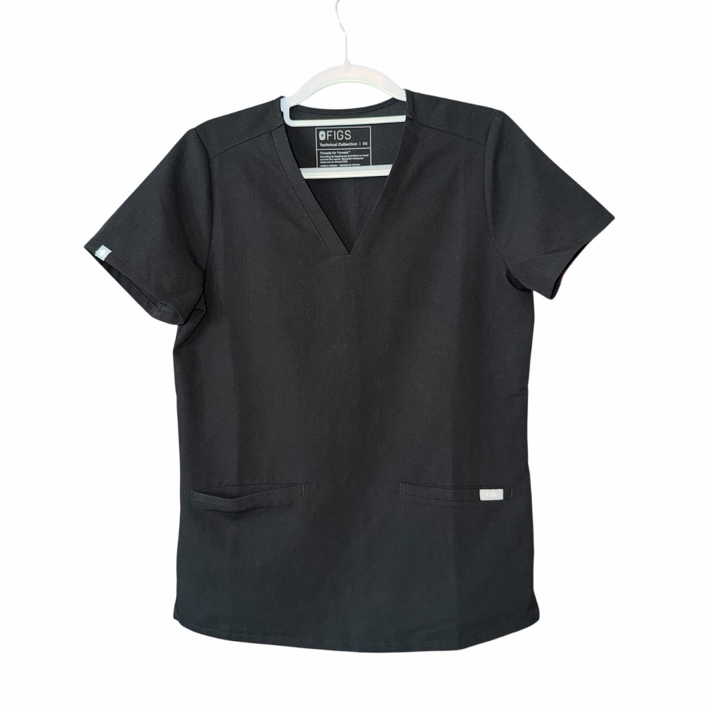 FIGS Charcoal V-Neck Scrub Top Size XSmall